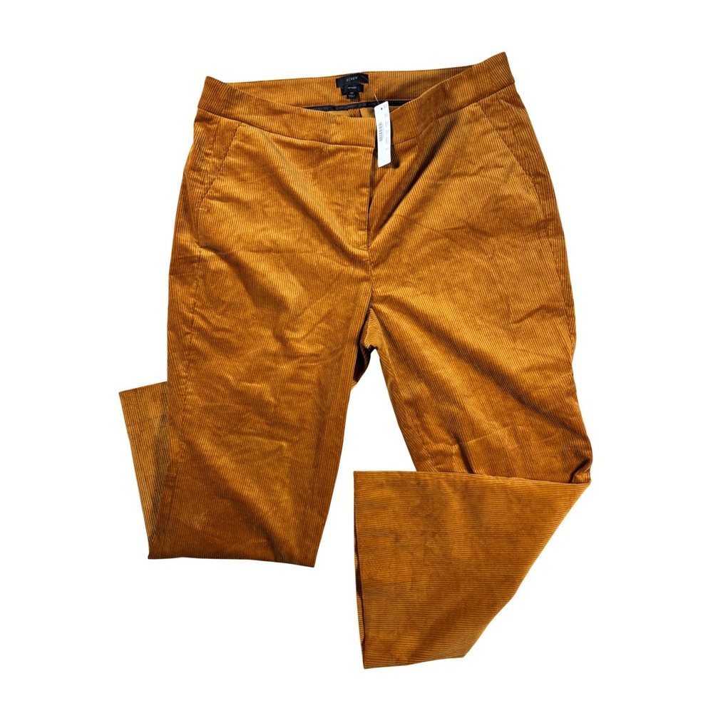 J.Crew Hayden Corduroy Wide Leg Pants 16 Gold Brown AQ535 High Rise Trousers
